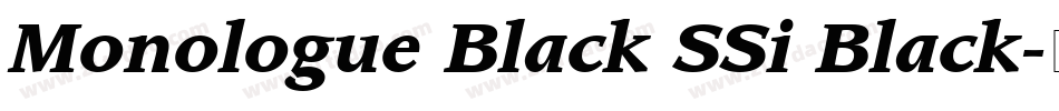Monologue Black SSi Black字体转换